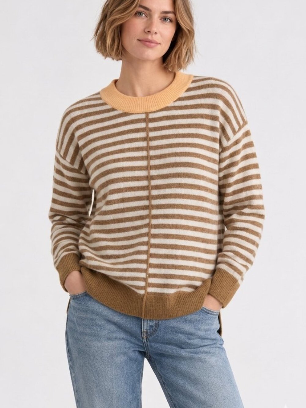 Madewell Women's Wool/Alpaca Blend Stripe-Play Smithe Soft Sweater Size S
